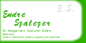 endre szalczer business card